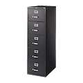 Lorell® Fortress 26-1/2"D Vertical 5-Drawer Legal-Size File Cabinet, Black