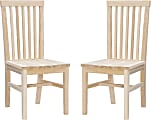 Linon Brockton Side Chairs, Unfinished, Set Of 2 Chairs