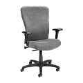 Lorell™ Executive High-Back Swivel Chair, 28 1/2"x27 1/4"x45 1/2", Black Frame, Gray Fabric