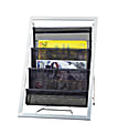 Adesso® Magazine Rack, 20"H x 14 1/2"W x 13"D, Black/White 1 thumbnail image