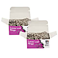 Charles Leonard Loose Leaf Book Rings, 1 1/2", 280 Sheets, 100 Rings Per Box, Pack Of 2 Boxes