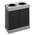 Safco® At-Your-Disposal® Recycling Center Double, 33"H x 31"W x 16"D, 28-Gallon, Black 1 thumbnail image