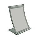 Azar Displays Curved Metal-Frame Sign Holder, 14" x 8 1/2", Silver 1 thumbnail image