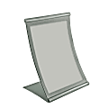 Azar Displays Curved Metal-Frame Sign Holder, 14" x 8 1/2", Silver