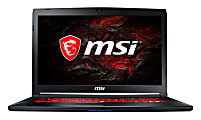 MSI™ GL72MX1218 Laptop, 17.3" Screen, 7th Gen Intel® Core™ i7, 16GB Memory, 1TB Hard Drive/128GB SSD, Windows® 10