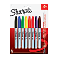 Sharpie® Permanent Fine-Point Markers, Assorted Colors, Pack Of 8