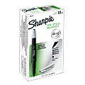 Sharpie® Grip Porous-Point Stick Pens, Medium Point, 1.0 mm, Black Barrels, Black Ink, Pack Of 12 1 thumbnail image