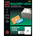 Simon By SJ Paper 50% Recycled White Copier/Inkjet/Laser Address Labels, 2" x 4", 10 Labels Per Sheet, Box Of 100 Sheets