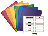 Office Depot® Brand 2-Pocket Poly Portfolios With Subject Labels, Letter Size, Assorted Colors, Pack Of 6