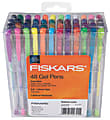 Fiskars® Gel Pen Set, Fine Point, 0.8-1.0 mm, Assorted, Pack Of 48
