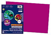 Riverside® Groundwood Construction Paper, 100% Recycled, 12" x 18", Magenta, Pack Of 50