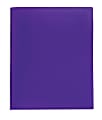 Office Depot® Brand 2-Pocket School-Grade Poly Folder with Prongs, Letter Size, Purple