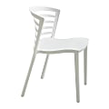 Safco® Entourage™ Stacking Chairs, White, Set Of 4