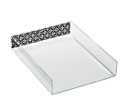 Realspace™ Customizable Acrylic Letter Tray, 2 1/4" x 10" x 12", Clear/Black