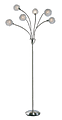 Adesso® Pom Pom Floor Lamp, 68', White Shade/Brushed Steel Base 1 thumbnail image