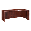 Lorell® Essentials 66"W Corner Computer Desk Credenza, Right, Mahogany 1 thumbnail image