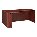 Lorell® Essentials 66"W Corner Computer Desk Credenza, Left, Mahogany 1 thumbnail image