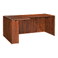 Lorell® Essentials 66"W Corner Computer Desk Credenza, Left, Cherry