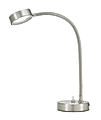 Adesso® Eternity LED Desk Lamp, Round Gooseneck, 20"H, Satin Steel