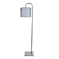 LumiSource Abel Floor Lamp, 62"H, Light Gray/Brushed Nickel