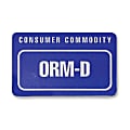 Tatco ORM-D Shipping Label - 1.50" Width x 2.50" Length - Rectangle - 500/Roll - 3" Core - Blue, White 1 thumbnail image