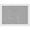 Amanti Art Magnetic Bulletin Board, 32" x 24", Blanco White Wood Frame