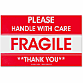 Tatco Fragile/Handle With Care Shipping Label, Rectangle, 3" x 5", Red/White, Roll of 500 1 thumbnail image