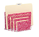 Realspace™ 5-Tier File Sorter, 8 7/8" x 12" x 5 1/4", Clear/Pink Pebble