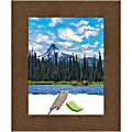 Amanti Art Wood Picture Frame, 15" x 18", Matted For 11" x 14", Carlisle Brown