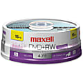 Maxell® DVD+RW Rewritable Media Spindle, 4.7GB/120 Minutes, Pack Of 15