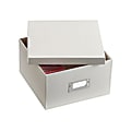 Realspace® Storage Crocodile Embossed Storage Box, 5"H x 8 1/2"W x 8 1/2"D, Cream 1 thumbnail image