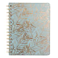 Russell & Hazel Spiral Notebook, 6" x 8", College Ruled, 98 Sheets, Sprigs, Moss/Gold