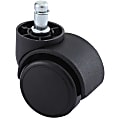 Lorell® Dual Soft Wheel Casters With Brake, Large Neck, Black, Set Of 5