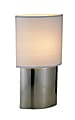 Adesso® Sophia Table Lamp, 18"H, White Shade/Brown Base