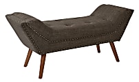 Ave Six Justin Bench, Taupe/Spice/Antique Bronze