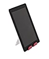 Realspace™ Tablet Holder, 5 3/4"H x 4"W x 4"D, Clear/Pink Pebble