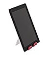Realspace™ Tablet Holder, 5 3/4"H x 4"W x 4"D, Clear/Pink Pebble 1 thumbnail image