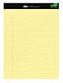Office Depot® Brand Sugar Cane Paper Perforated Pads, 8 1/2" x 11", Canary, Pack Of 3