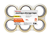 Office Depot® Brand Moving & Storage Tape, 1-9/10" x 109.4 Yd., Clear, Pack Of 6 Rolls