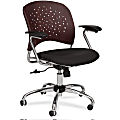 Safco® Reve Task Chair, Black/ Mahogany
