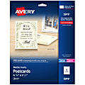 Avery® Printable Postcards, 4.25" x 5.5", Ivory, 100 Blank Postcards For Laser And Inkjet Printers