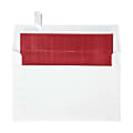 LUX Invitation Envelopes, A9, Peel & Press Closure, Red/White, Pack Of 1,000 1 thumbnail image