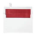 LUX Invitation Envelopes, A9, Peel & Press Closure, Red/White, Pack Of 1,000