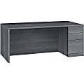 HON 10500 H105895R Pedestal Desk, 29.5"H x 72"W x 36"D, 3 x Box, File Drawer(s)Right Side, Sterling Ash 1 thumbnail image