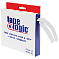 Tape Logic® Sticky Back Combo Pack Hook and Loop Strips, 1" x 15', White, Set of 1