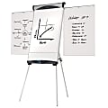 Quartet® Euro™ Magnetic Presentation Easel, Whiteboard/Flipchart, 27" x 39", Silver Frame