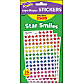 Trend Super Shapes Star Smiles Stickers - 2500 (Star) Shape - Self-adhesive - Acid-free, Non-toxic, Photo-safe - Assorted - 2500 / Pack