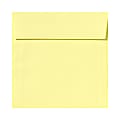 LUX Square Envelopes, 5 1/2" x 5 1/2", Peel & Press Closure, Lemonade Yellow, Pack Of 50