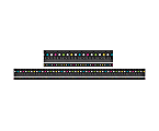 Teacher Created Resources Border Trim, Straight, 3" x 35" Strips, Chalkboard Brights, Pack Of 12