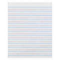 Zaner-Bloser Pacon Broken Midline Sulphite Paper - 500 Sheets - 0.50" Ruled - 8" x 10 1/2" - White Paper - 500 / Ream 1 thumbnail image